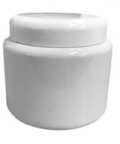Pote PVC plástico x 250cc tapa rosca Blanco x 10 unidades