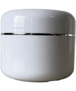 Pote Plastico Rosca x 100 cc Blanco Virola plateada