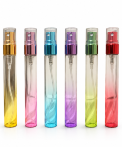 Mini Perfumero Vidrio Spray x 10 ml Colores surtidos pack x 6 unidades