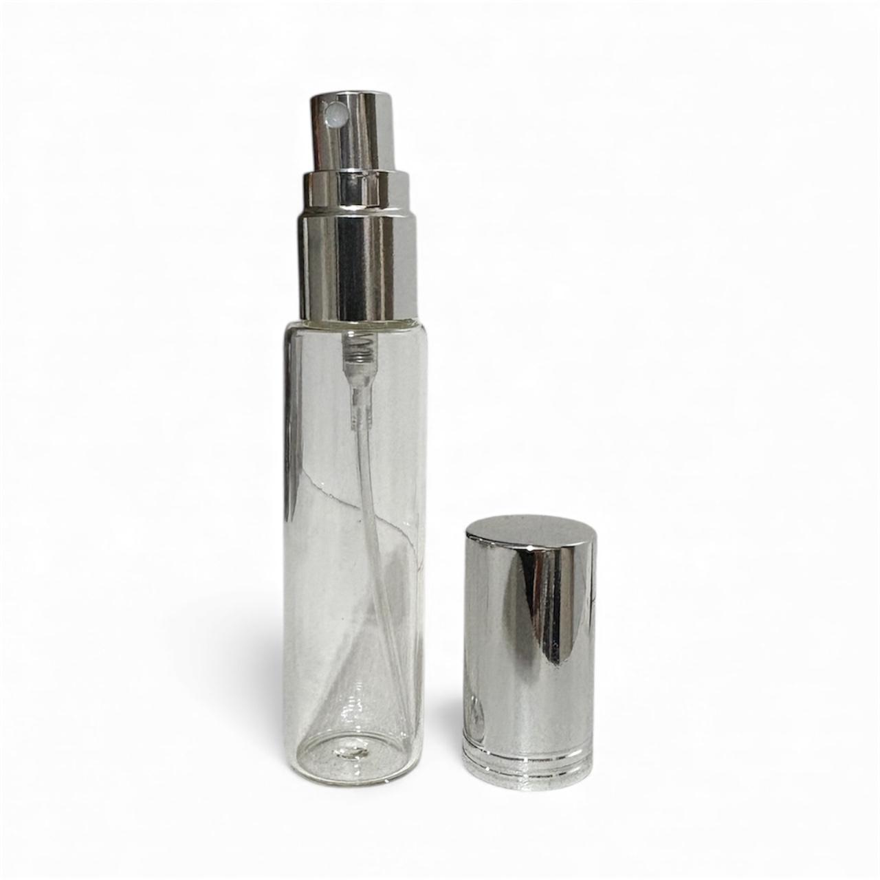 Perfumero Vidrio Premium Spray x 10 ml Plata Brillo