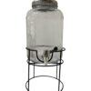 Frasco Dispenser Vidrio 5.5  lts con canilla y Base de hierro