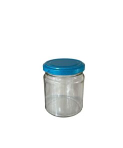 Frasco Vidrio  200 cc con tapa Esmaltada de Color