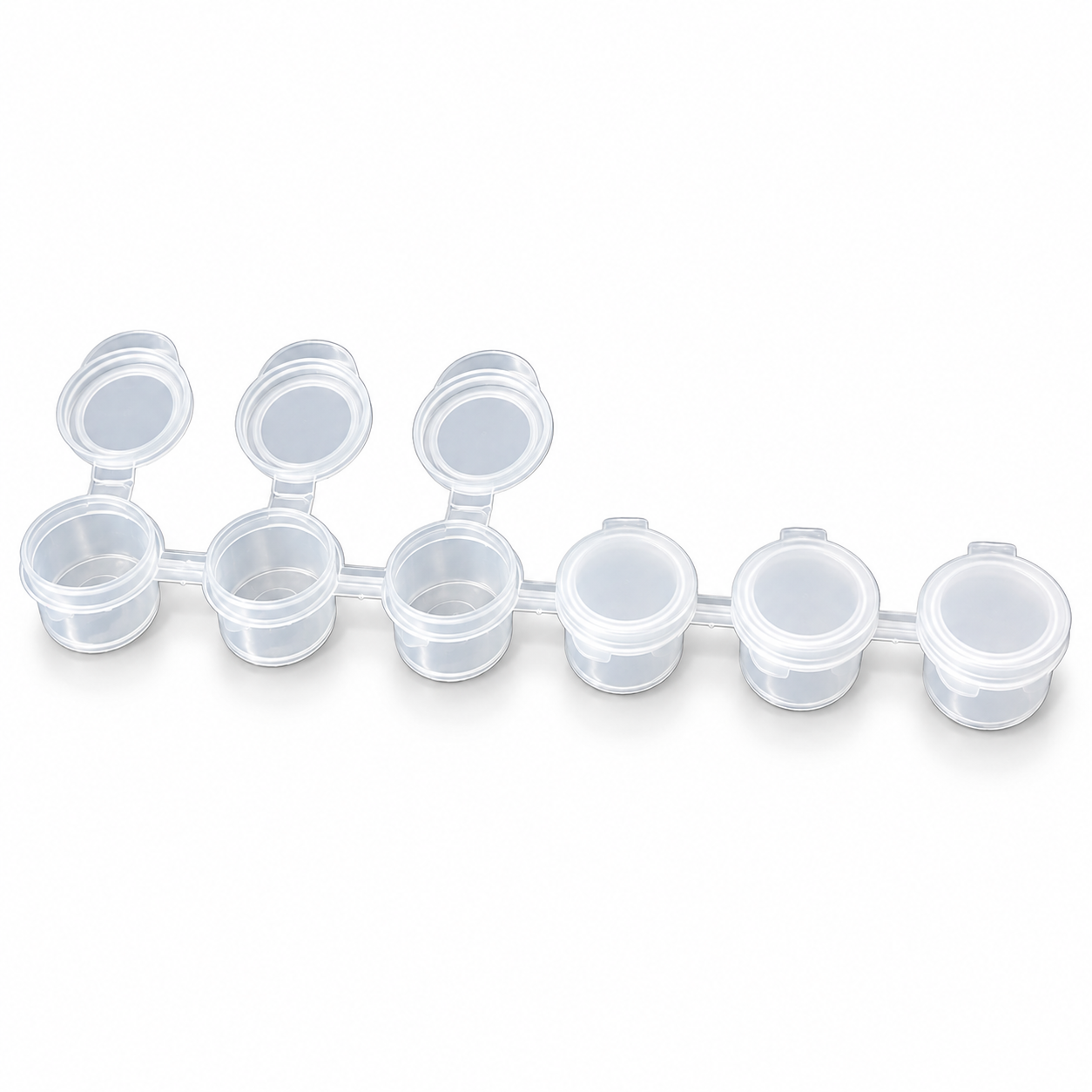 Tira x 6 potes plásticos Unidos Tapa a Presión Pack x 10 unidades